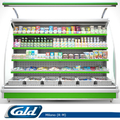 Wall-mounted refrigerated display case