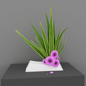 simple ikebana flower arrangement