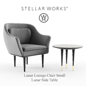 Lunar Lounge Chair Small+Lunar Side Table