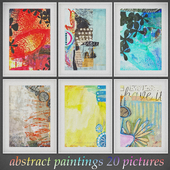 Set of abstract paintings