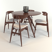 Dining table and chairs Hans J. Wegner / Dining table and chairs set Hans J. Wegner