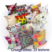 pillow set grunge ethnic