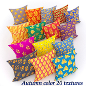 pillow set autumn color