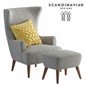 armchair Scandinavian Designs Katja High Back