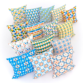 pillow set shape play geometric