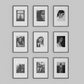 Черно-белые фотографии в рамах