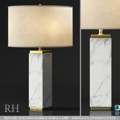 SQUARE COLUMN MARBLE TABLE LAMP