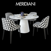 Table Meridiani OWEN & Chair Meridiani ODETTE