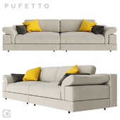 Triple sofa Pufetto Claudia.