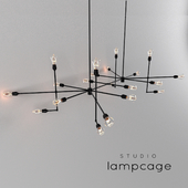 Industrial bar by Lamp Cage / Chandelier black v2