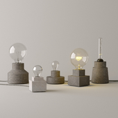 table lamps made of concrete