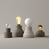 table lamps of concrete set2