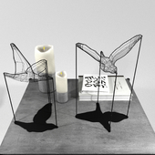 Flight Shadows decor sculpture by Zakharchitects, MZPA / + candle, book