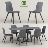 Twist dining table and dining chair