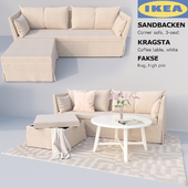IKEA  SANDBACKEN Corner sofa