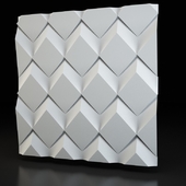 Polygon plaster 3d panel