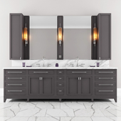Carrara Marble Double Bathroom Furniture