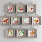 Collection of Floral Paintings with Frame - 02