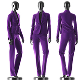 Woman Purple Suit