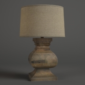 Lamp Works Curved Block Solid Wood Table Lamp