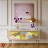 Harlequin console and Globo table lamp