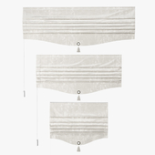 Комплект римских штор ARISSA (белый бархат)