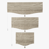 Комплект римских штор ARISSA (песочный бархат)