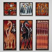 Collection of paintings "African Motives" (set-10)