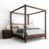Restoration Hardware STACKED Bed and Nightstand
