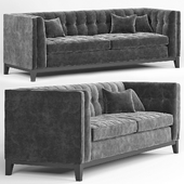 Eichholtz Aldgate Modern Classic Black Velvet Modular Sofa