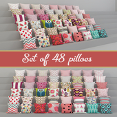 set of 48 pillows, a set of 48 pillows