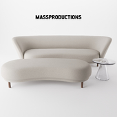 Dandy Sofa/Ottoman by Massproductions