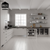 Кухня Scavolini Diesel set 02 (V-ray3.6)