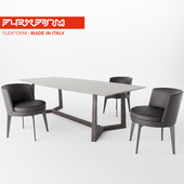 Feel good chair + Gipsy table by Flexform