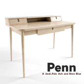 Стол Penn Desk, Pale Ash and Eton Blue