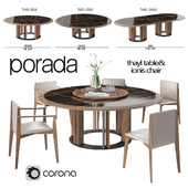 Porada Thayl Table and Ionis Chairs