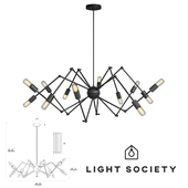 Light Society 12-Light Arachnid Chandelier (LS-C111-BLK)