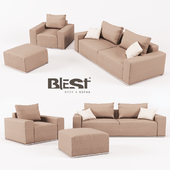 OM Set from modular sofa, armchair and padded stool BL_101 from the manufacturer Blest TM