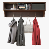 Wall Shelf With Clothes