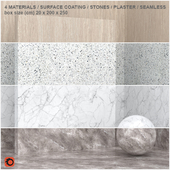 4 materials (seamless) - stone, plaster - set 11