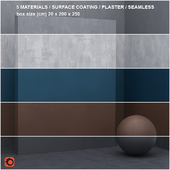 5 materials (seamless) - stone, plaster - set 16