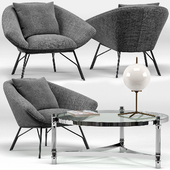 Soren Lounge Chair, Eichholtz Trento Coffee Table