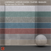 9 materials (seamless) - stone, plaster - set 18