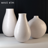 West Elm Oversized Pure White Ceramic Vases