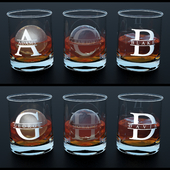 Tumbler glass + Liquor | Print or Etch | Ice cube | Ice Ball