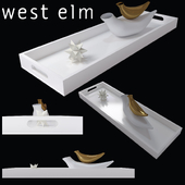 Lacquer Wood Tray - White by West Elm