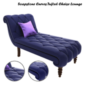 Soapstone Curves Tufted Chaise Lounge