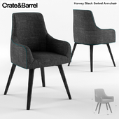 Crate and Barrel-Harvey Swivel Armchair