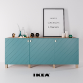 IKEA BESTÅ hallstavik blue-green + decorative set