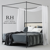 RH 19TH WITH FRENCH IRON CANOPY BED
